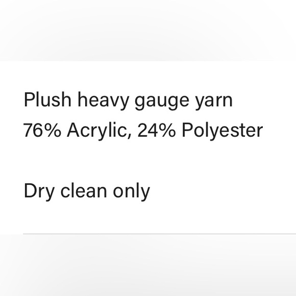 Rumored NWOT sweater. Very oversized. Fits up to large. Hand knitted - Picture 10 of 10